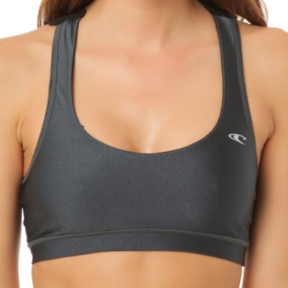 O’Neill Metallic black inspire sports bra XS preowned